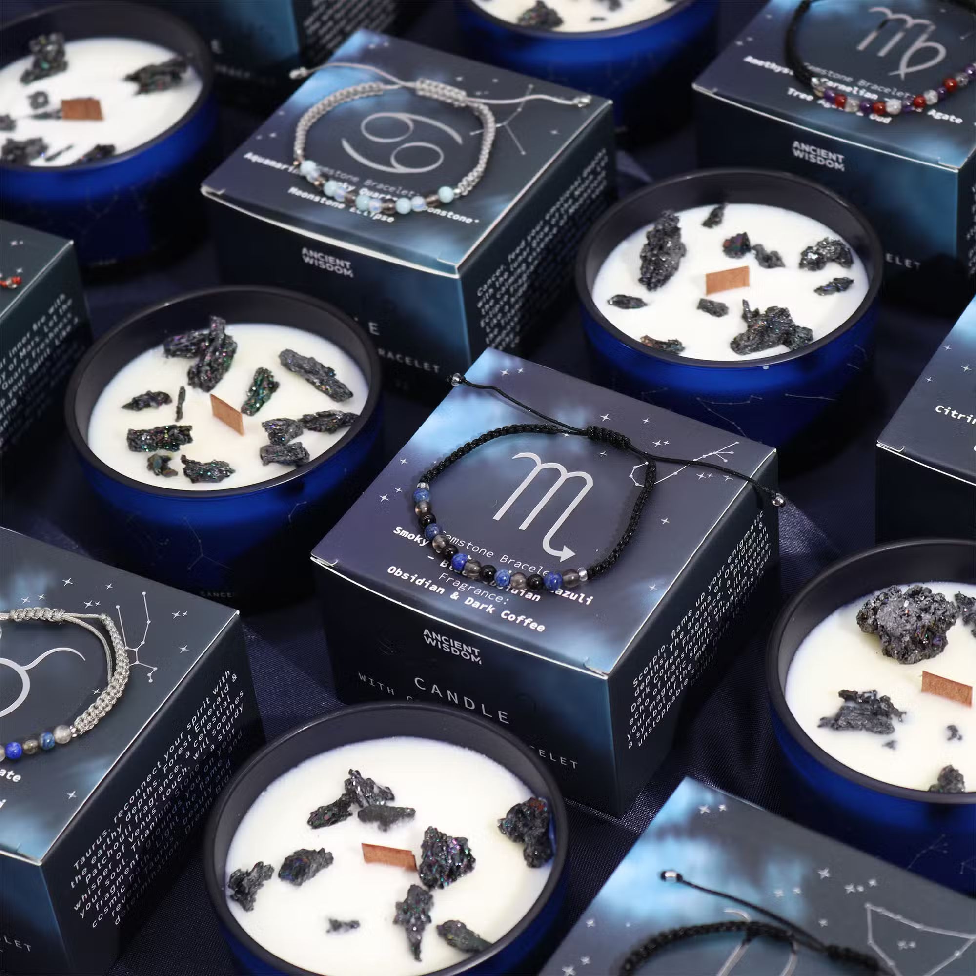 Vela Ritual Cáncer: El Poder de la Intuición, Protección Lunar y Pulsera de Gemas