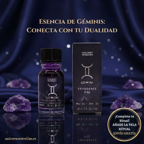 Aceite de Fragancia Zodiacal Géminis: Dualidad, Inspiración y Brillo Bio