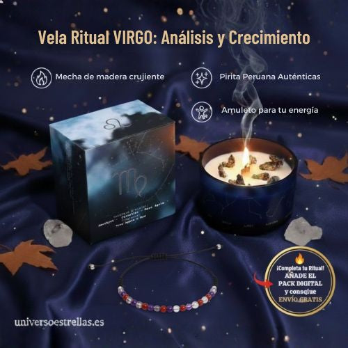 Vela Ritual Virgo: El Orden Sagrado, Claridad y Bienestar Natural